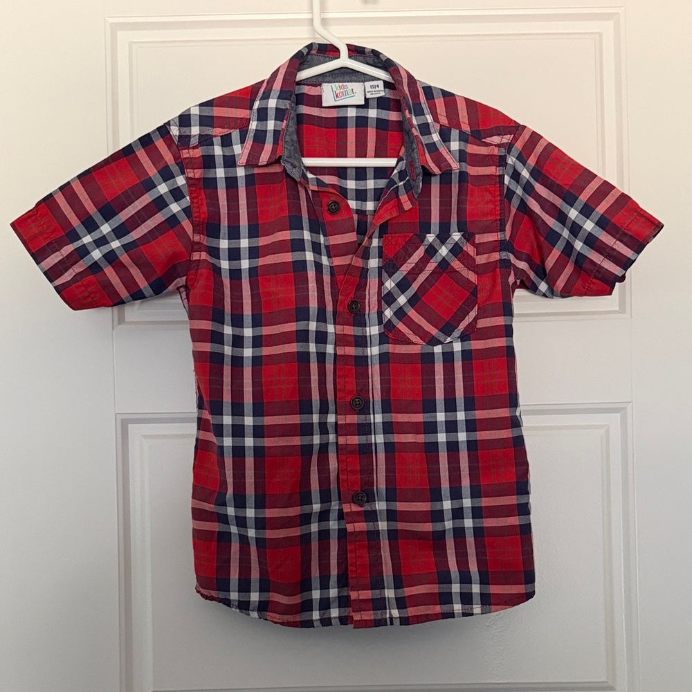 Urban Pipeline Red and Blue Plaid Button Down Shirt